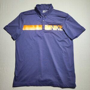 Nike Golf sport fit polo shirt men's size L purple with graphic design DriFit